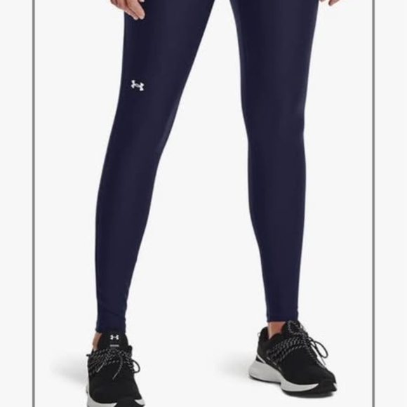 BRAND NEW women under armour heatgear legging tights pants size S (navy) - Picture 2 of 9